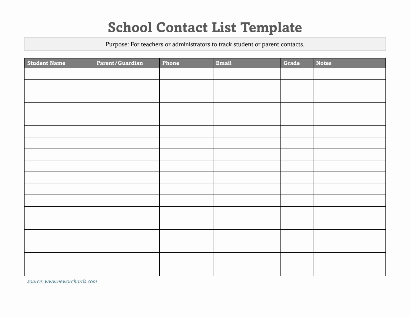 Free Contact List Templates PDF Word Excel free-contact-list-templates-pdf-word-excel