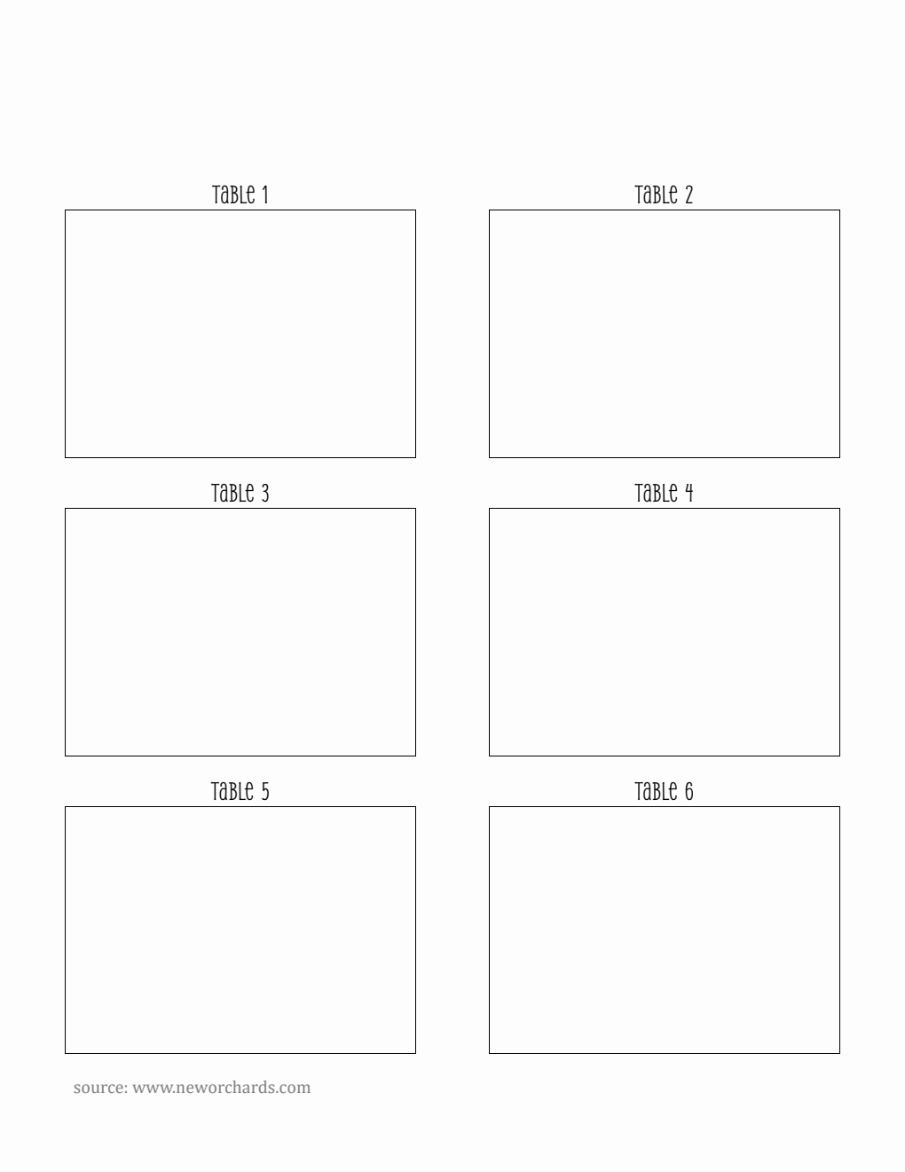 Free Printable Seating Chart Template in PDF