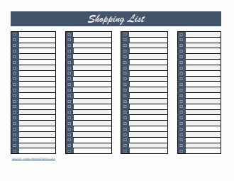 Editable Shopping List Template | Free Word Download