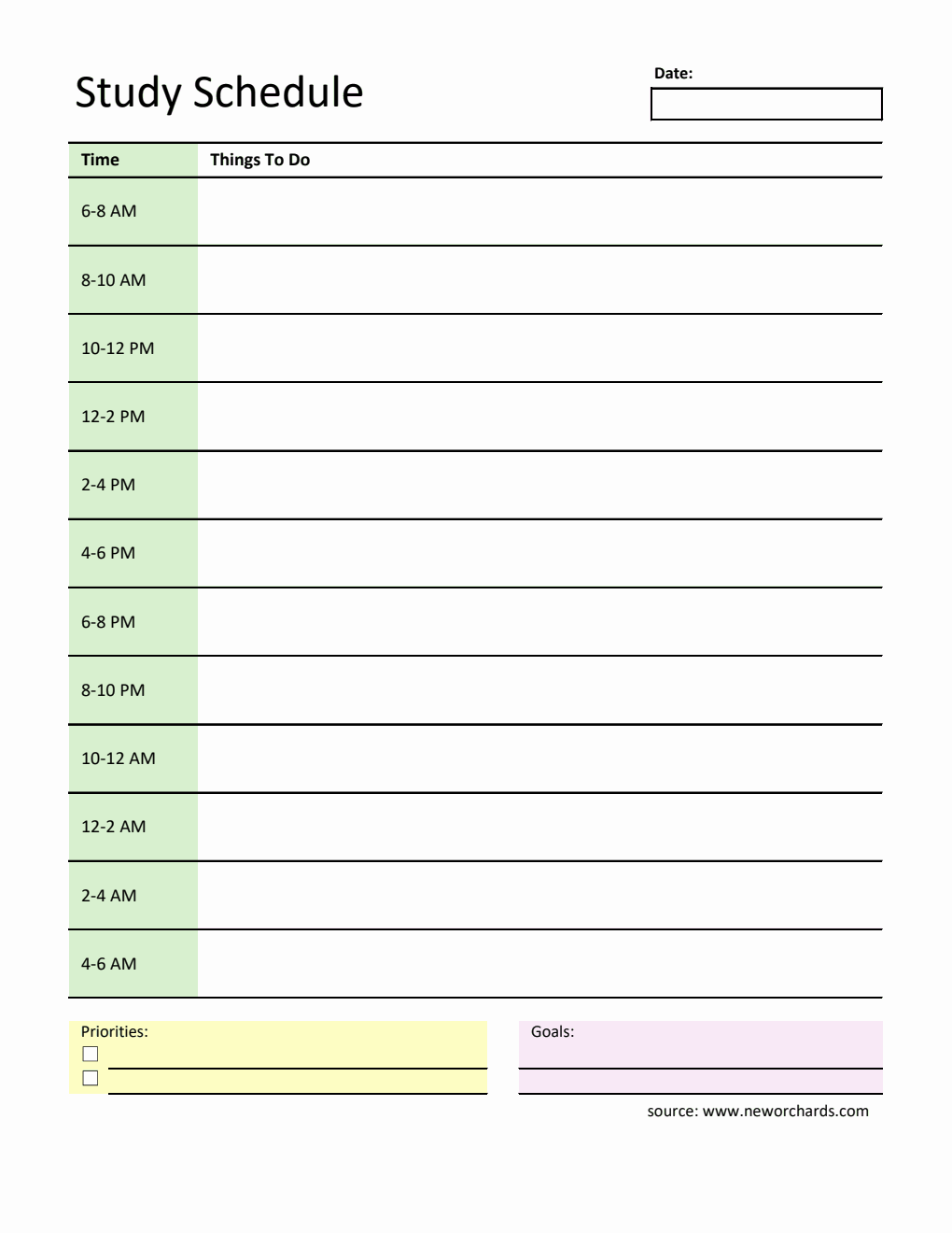 Free Study Planner Templates (PDF, Word, Excel)