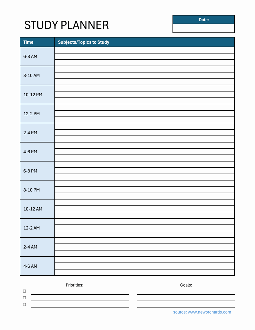 Study Tracker Using Excel Free Excel Study Planner Templates