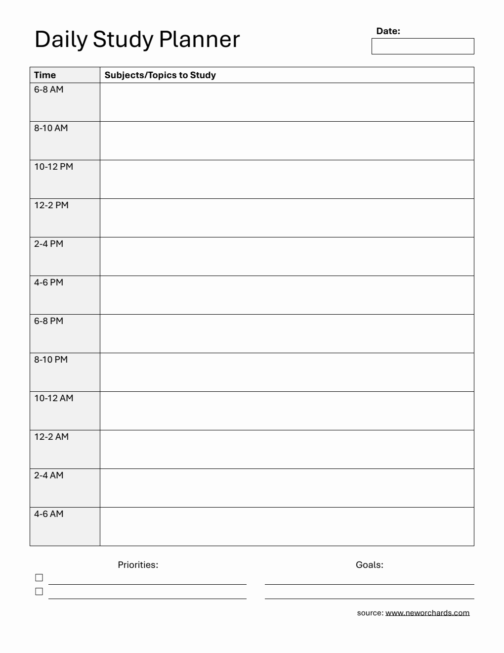 Free Study Planner Templates PDF Word Excel free-study-planner-templates-pdf-word-excel