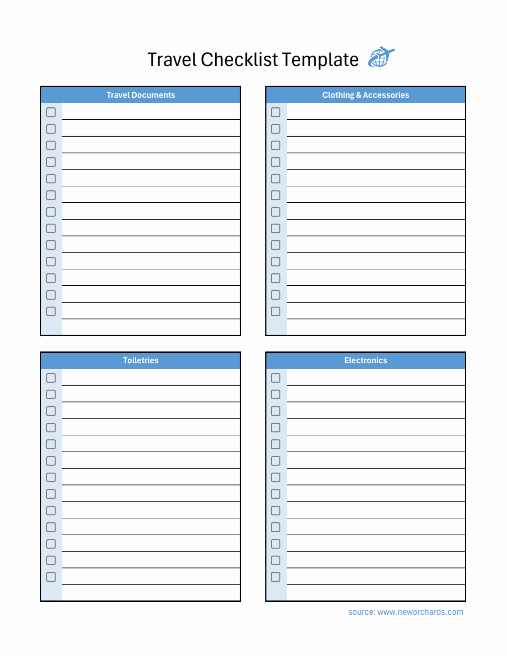 Travel Essential List.pdf Free Travel Essentials List Templates (PDF, Word, Excel)