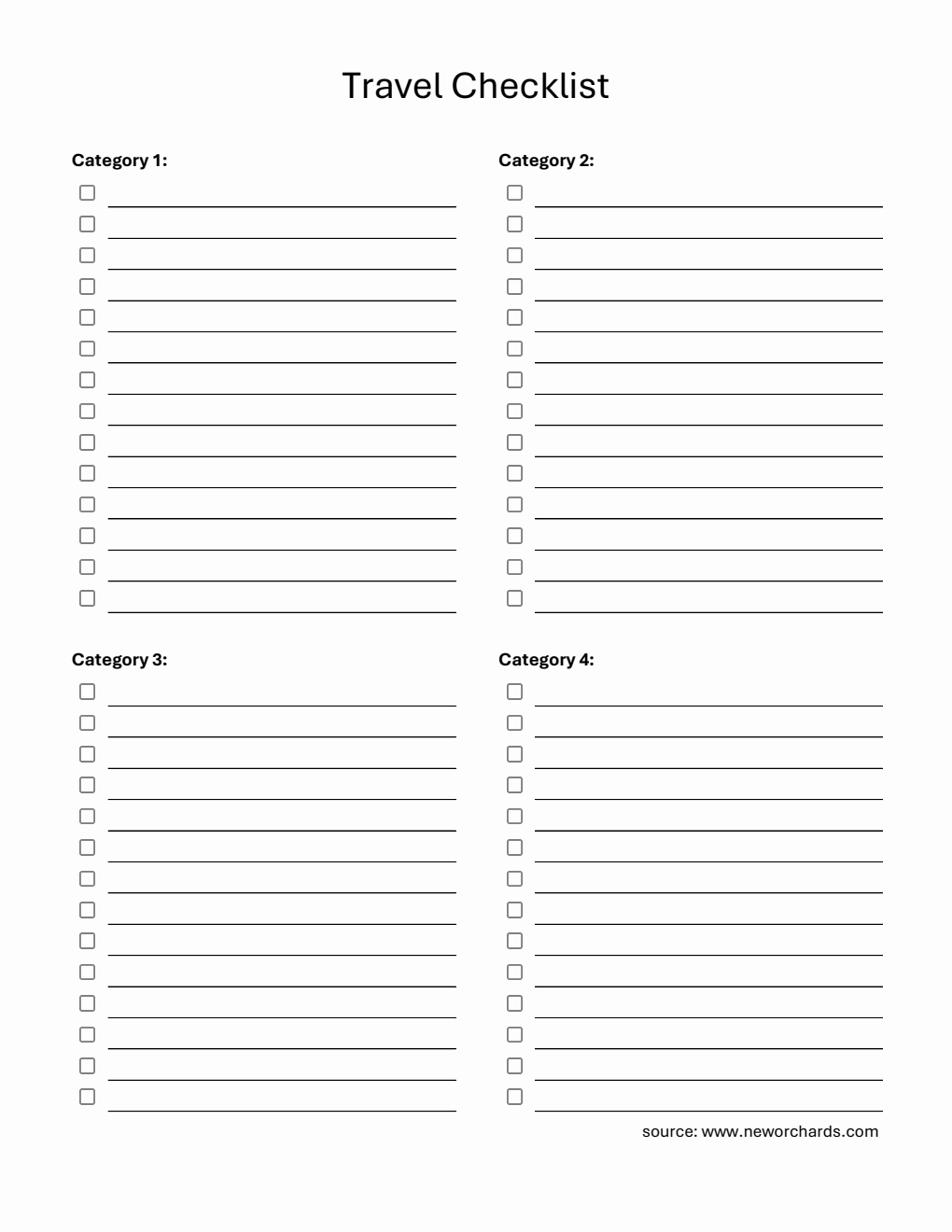 Free Packing Checklist Templates PDF Word Excel free-packing-checklist-templates-pdf-word-excel
