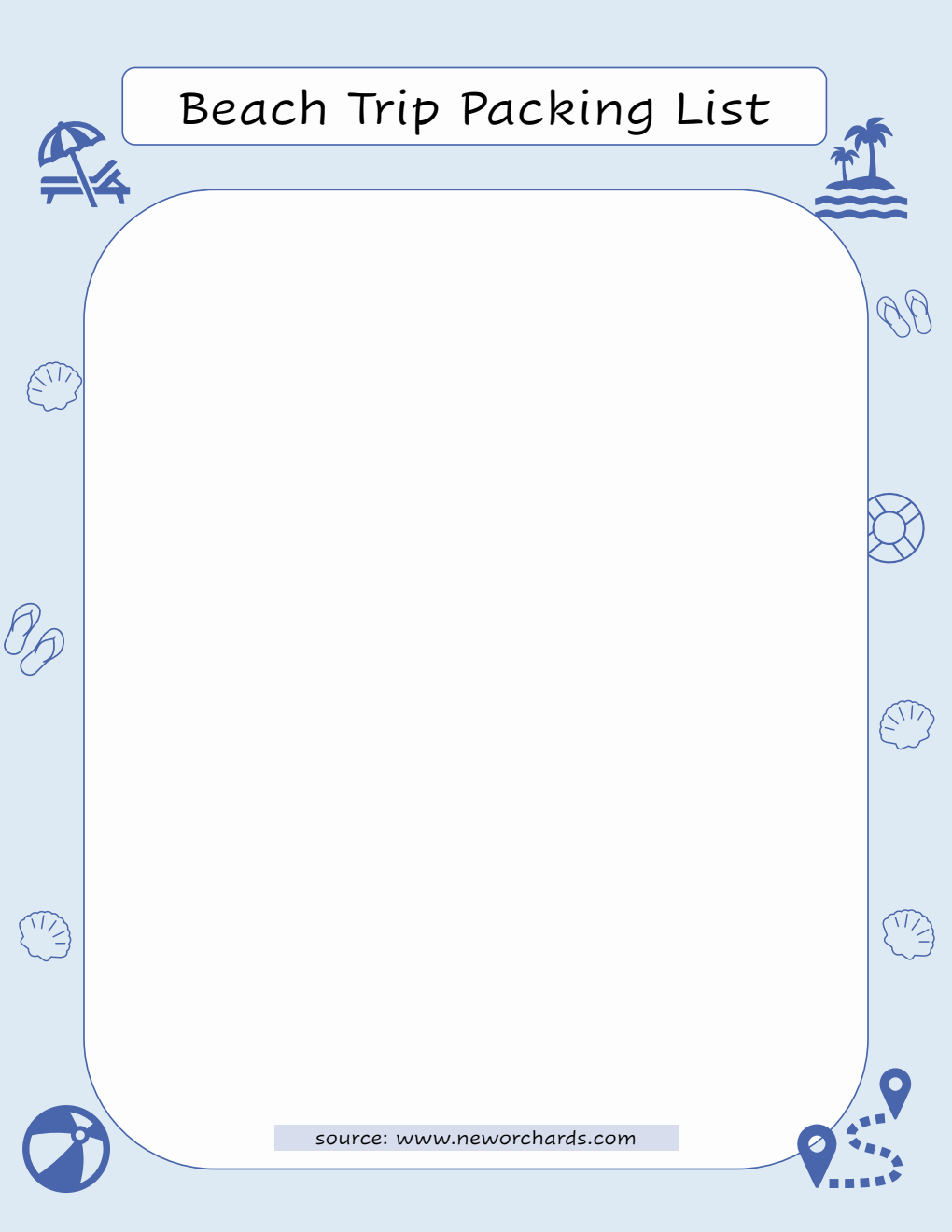 Travel Packing Checklist Word