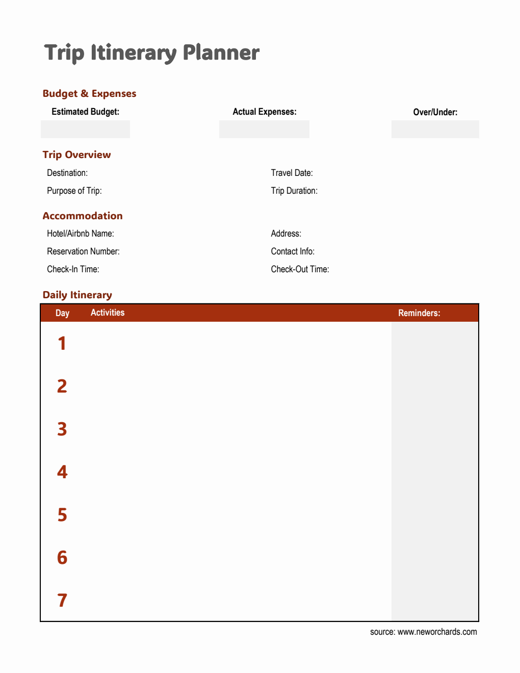 Free Daily Itinerary Templates PDF Word Excel free-daily-itinerary-templates-pdf-word-excel
