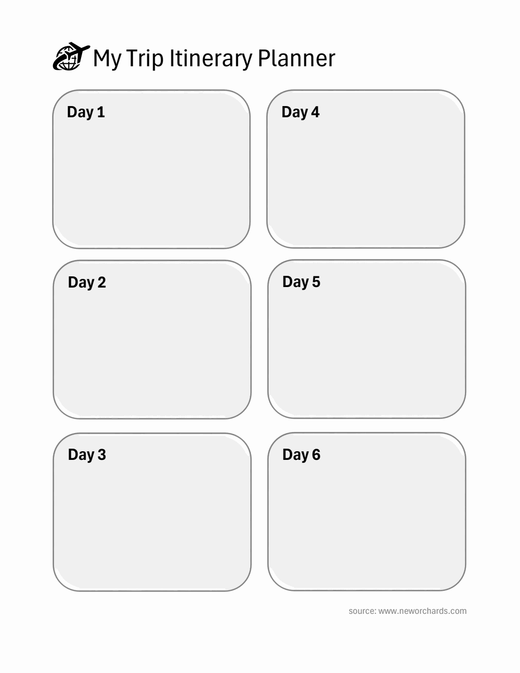 Printable Trip Plan Template | Free Excel Download