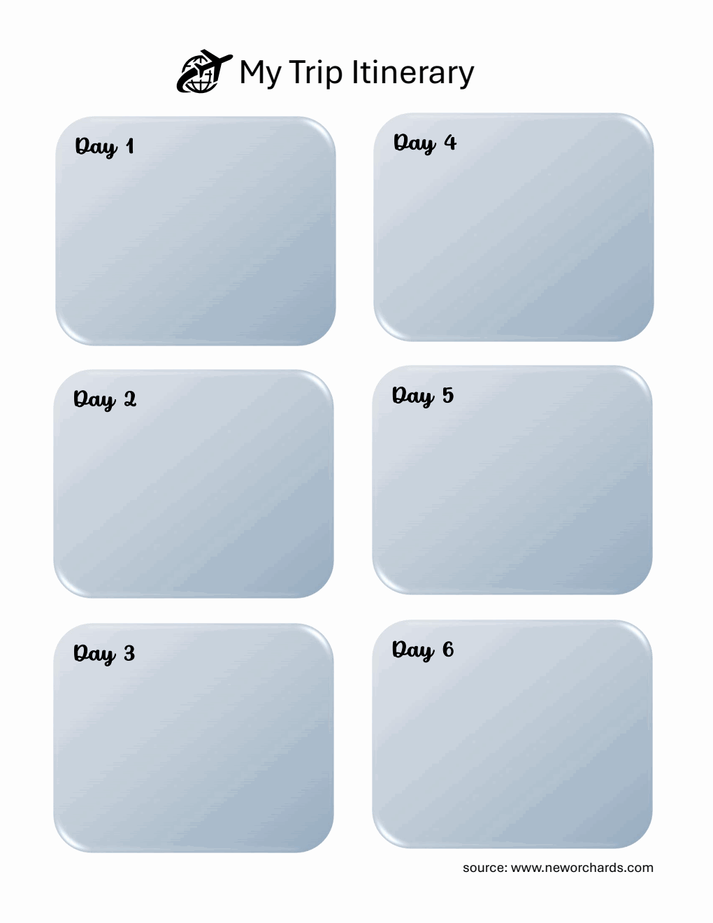 Trip Plan Template | Free Word Download