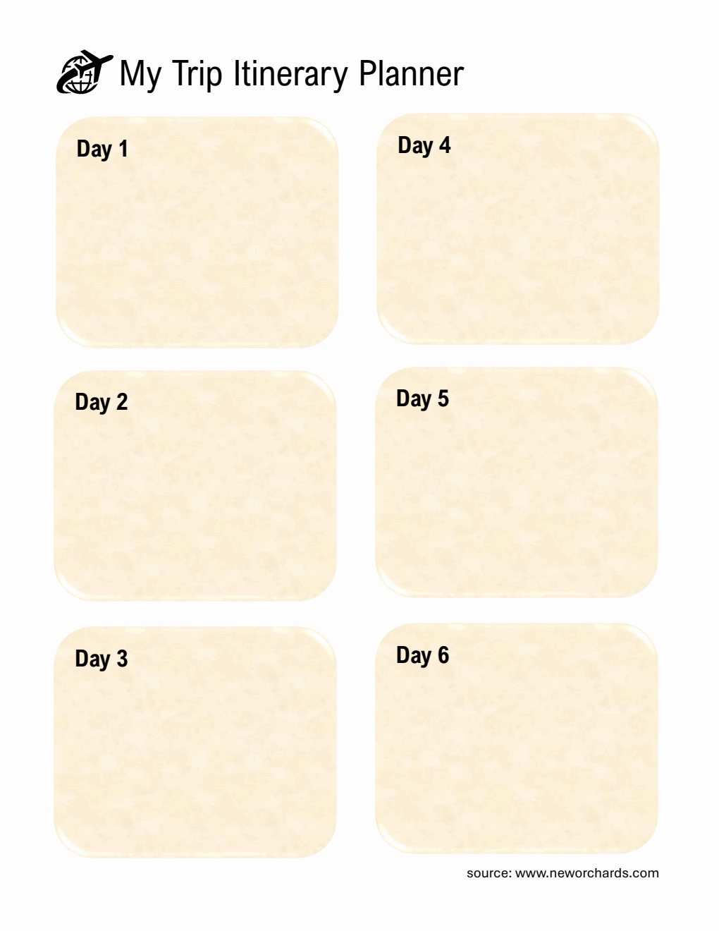 Customizable Trip Plan Template | Free Word Download