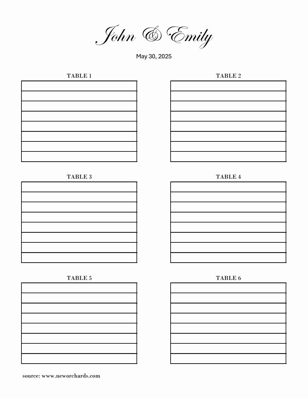 Free Wedding Seating Chart Templates PDF Word Excel free-wedding-seating-chart-templates-pdf-word-excel