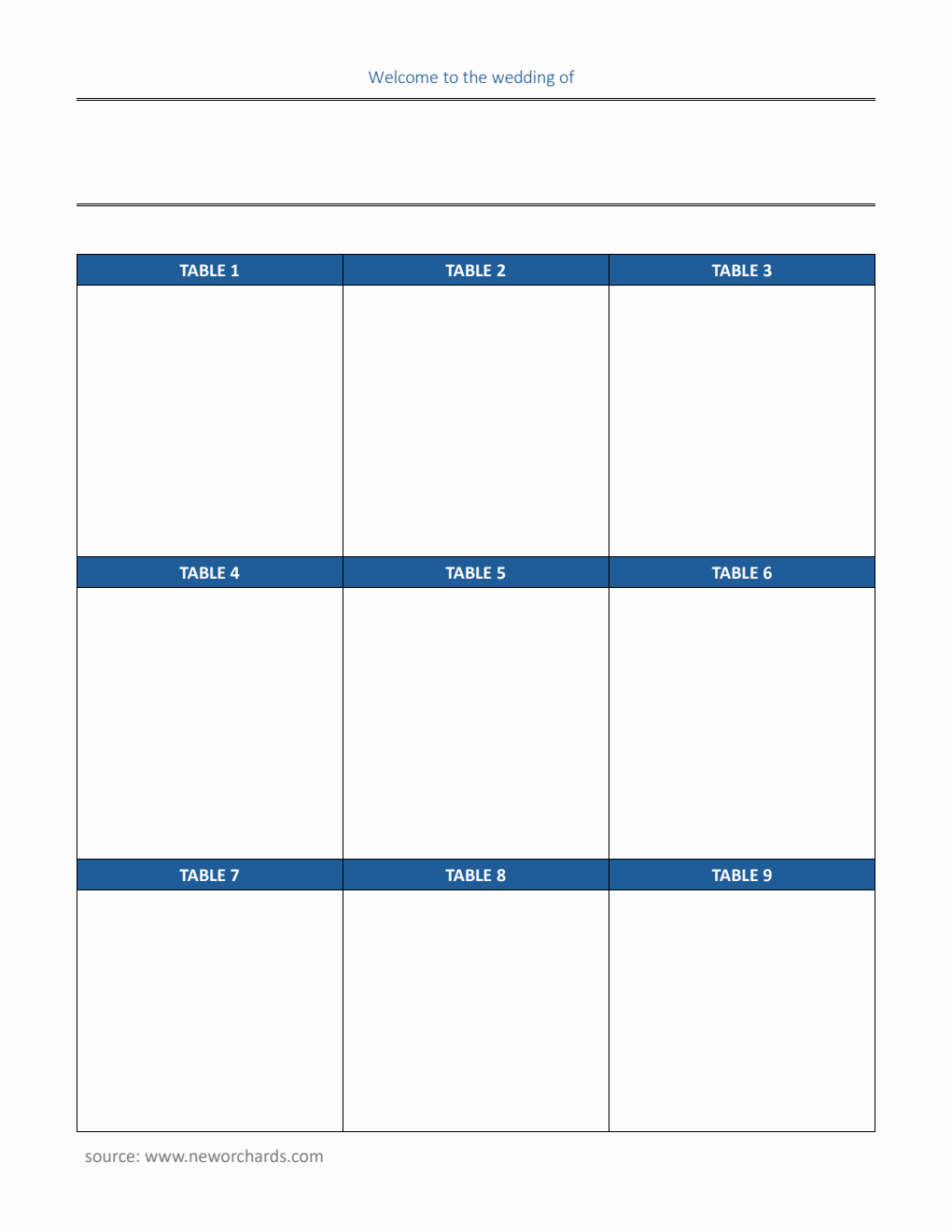 Wedding Seating Chart.pdf Free Wedding Seating Chart Templates (PDF, Word, Excel)