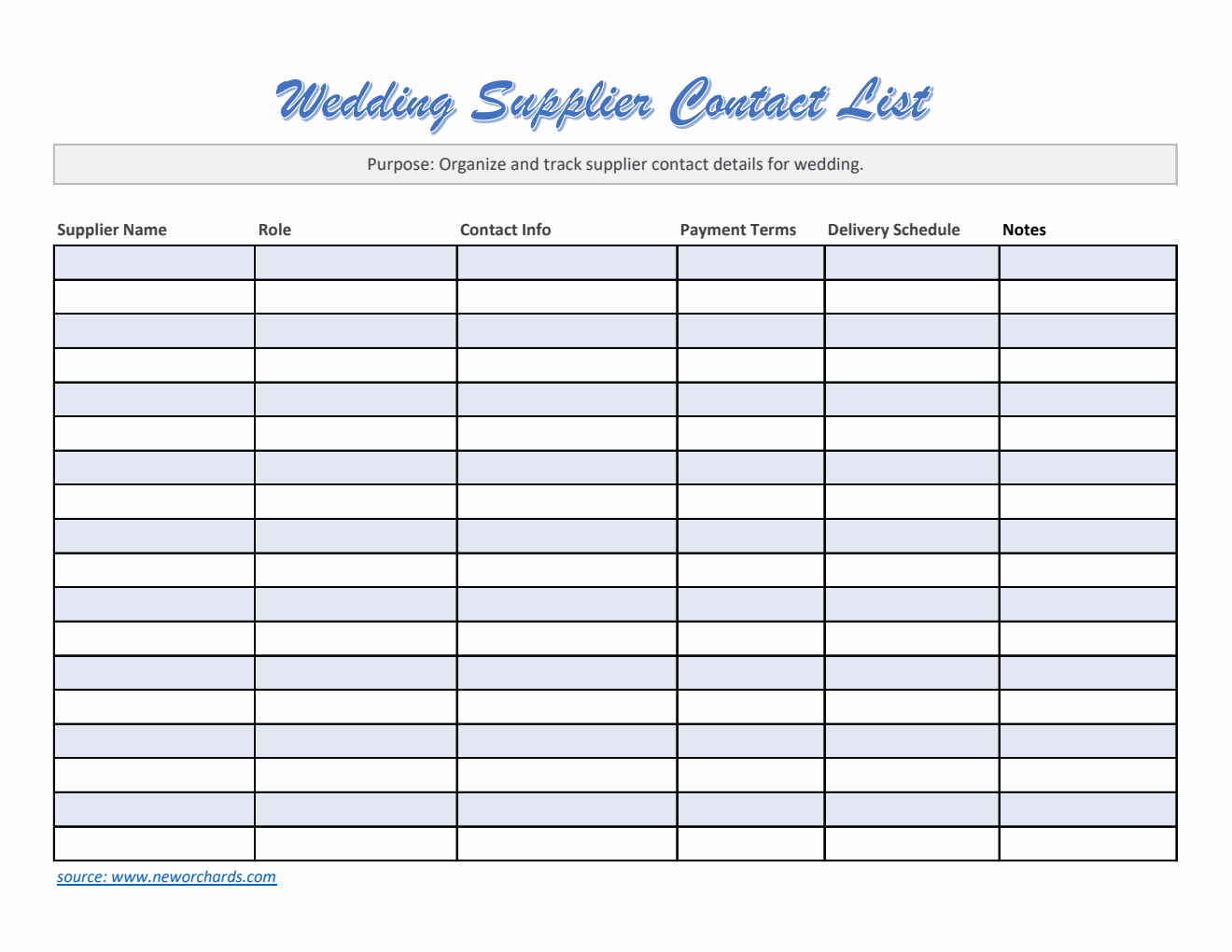 Free Excel Contact List Templates