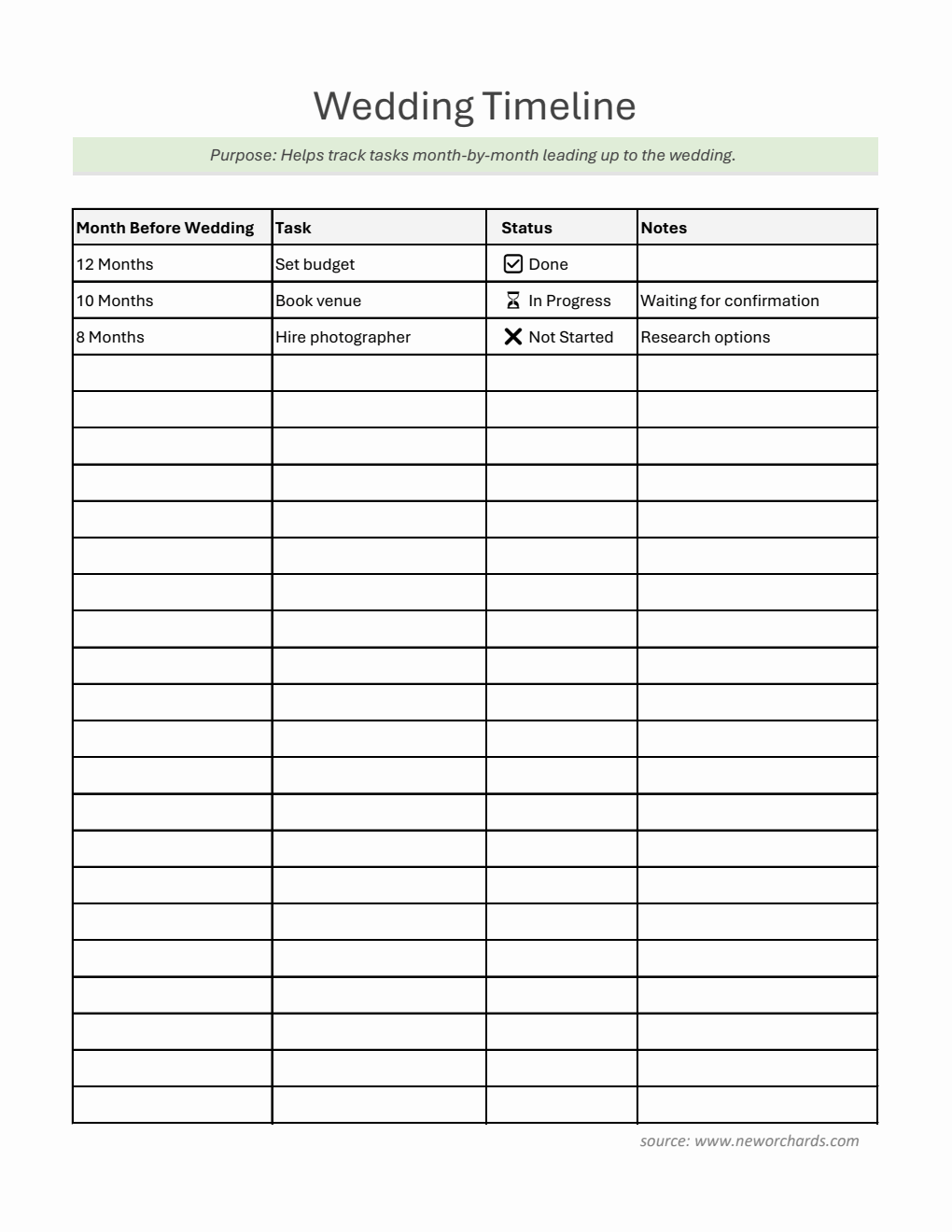 Free Wedding Planning Templates (PDF, Word, Excel)