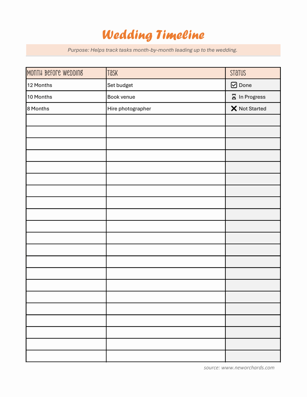 Free Wedding Templates (PDF, Word, Excel)