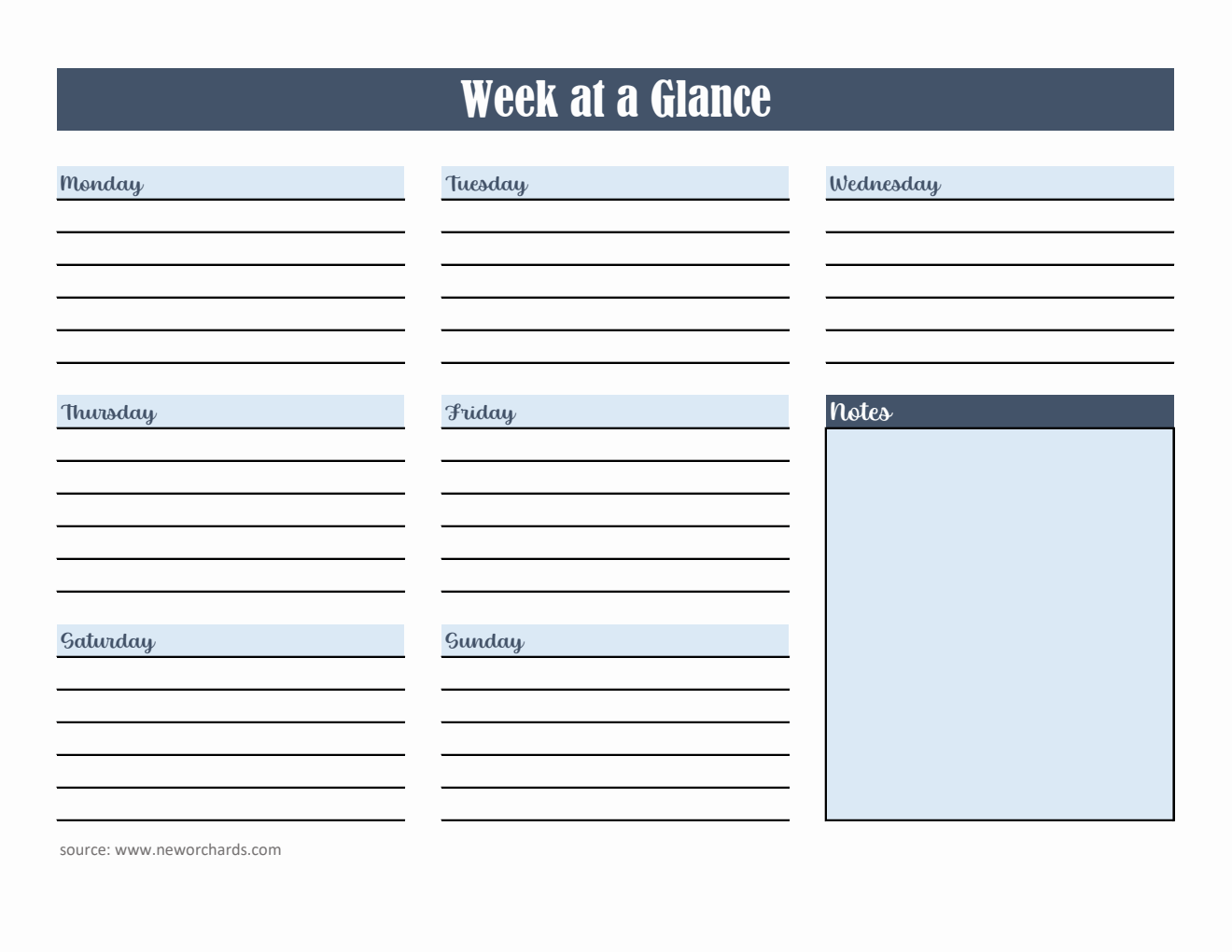 Free Weekly Planner Templates (PDF, Word, Excel)