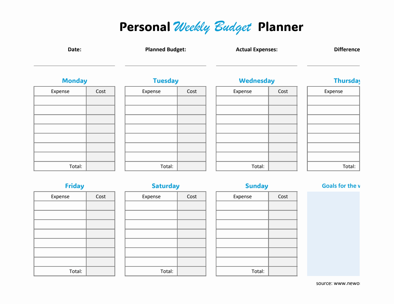 Free Budget Planner Templates (PDF, Word, Excel)