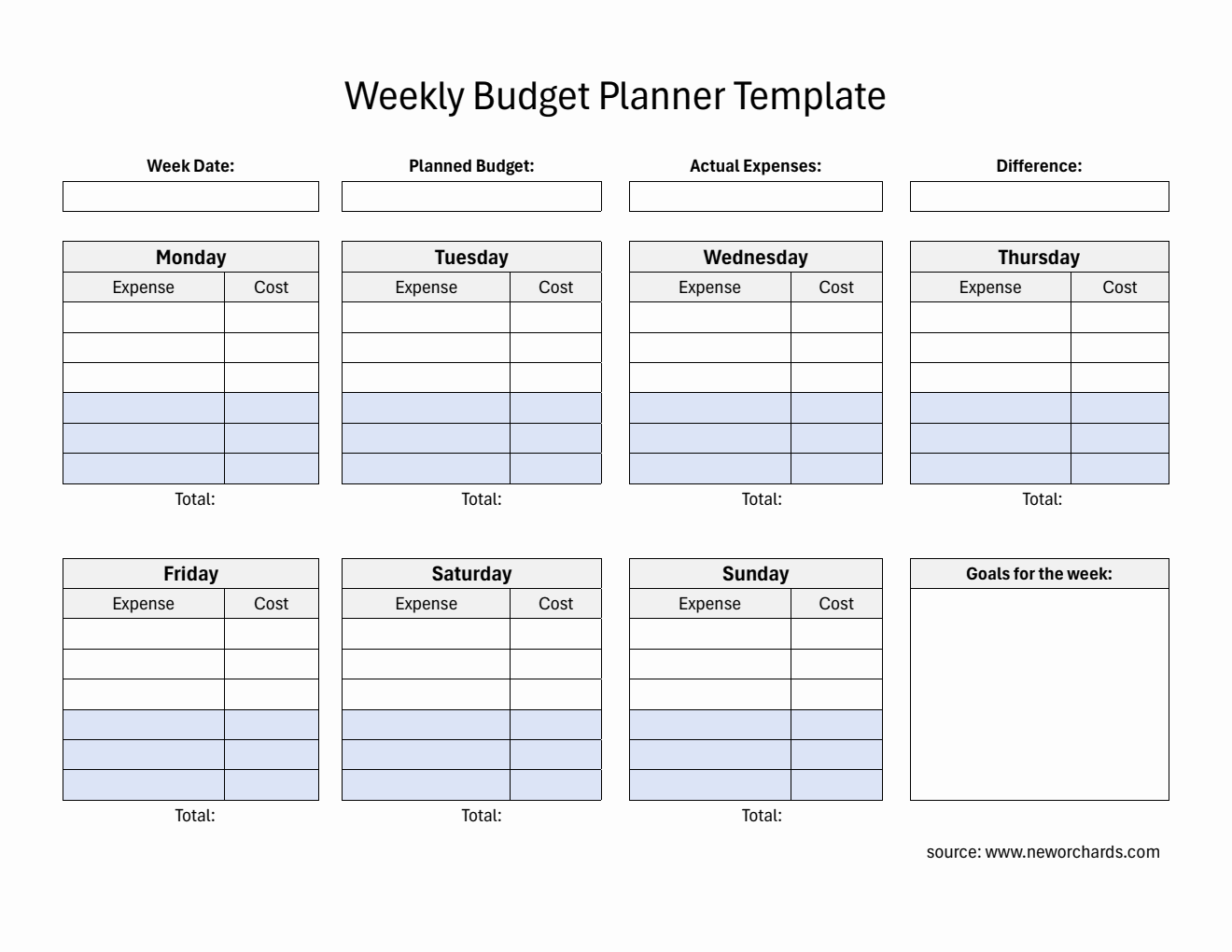 Free Budget Planner Templates (PDF, Word, Excel)