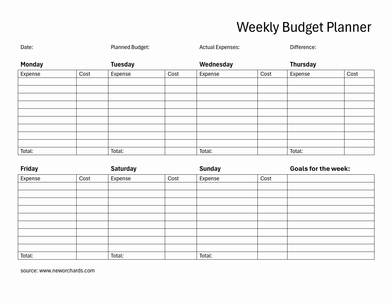 Free Budget Planner Templates (PDF, Word, Excel)