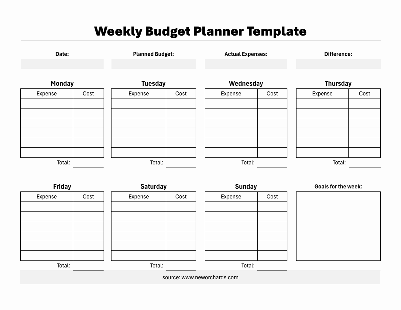 Free Budget Planner Templates (PDF, Word, Excel)