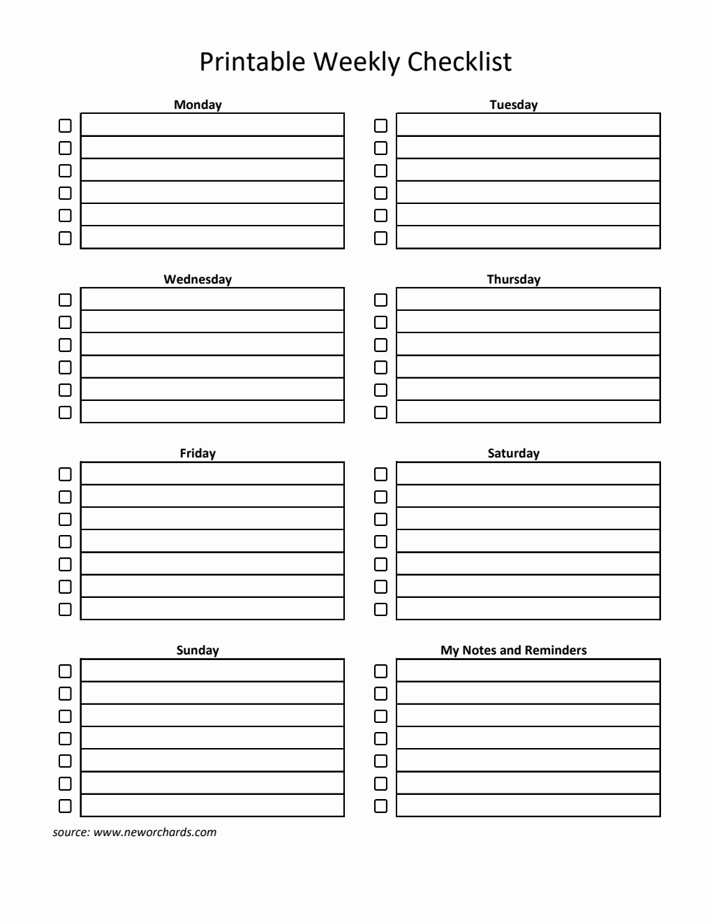Free Checklist Templates PDF Word Excel free-checklist-templates-pdf-word-excel