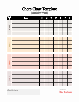 Customizable Chore Chart Template | Free Printable in Word