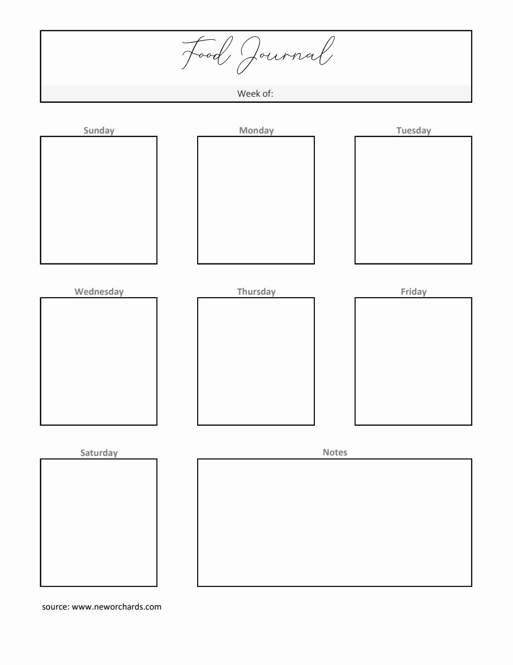 Free Meal Journal Templates PDF Word Excel Free meal journal templates pdf word excel