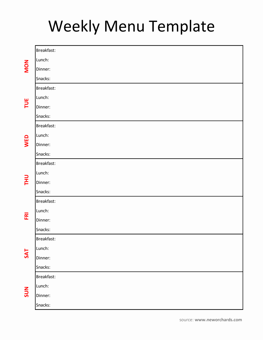 Free Excel Planner Templates