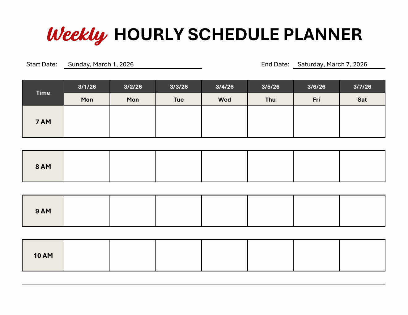 Free Weekly Schedule Templates PDF Word Excel free-weekly-schedule-templates-pdf-word-excel