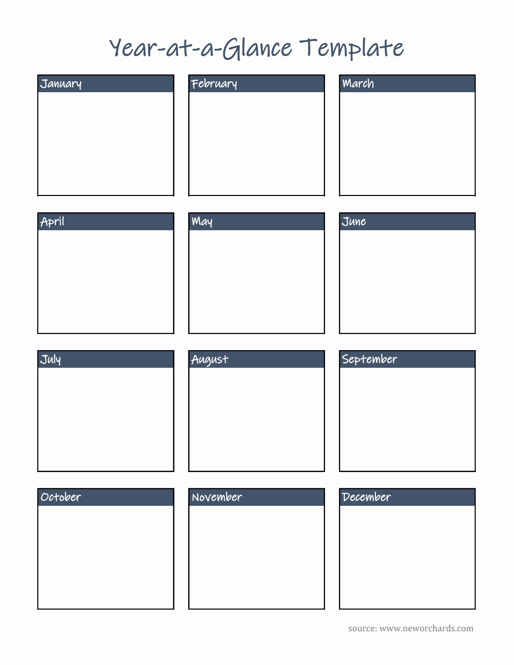 Free Excel Year At A Glance Templates Free excel year at a glance templates