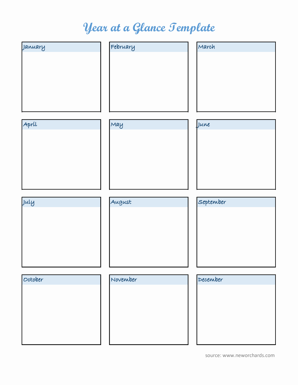 Free Excel Yearly Planner Templates