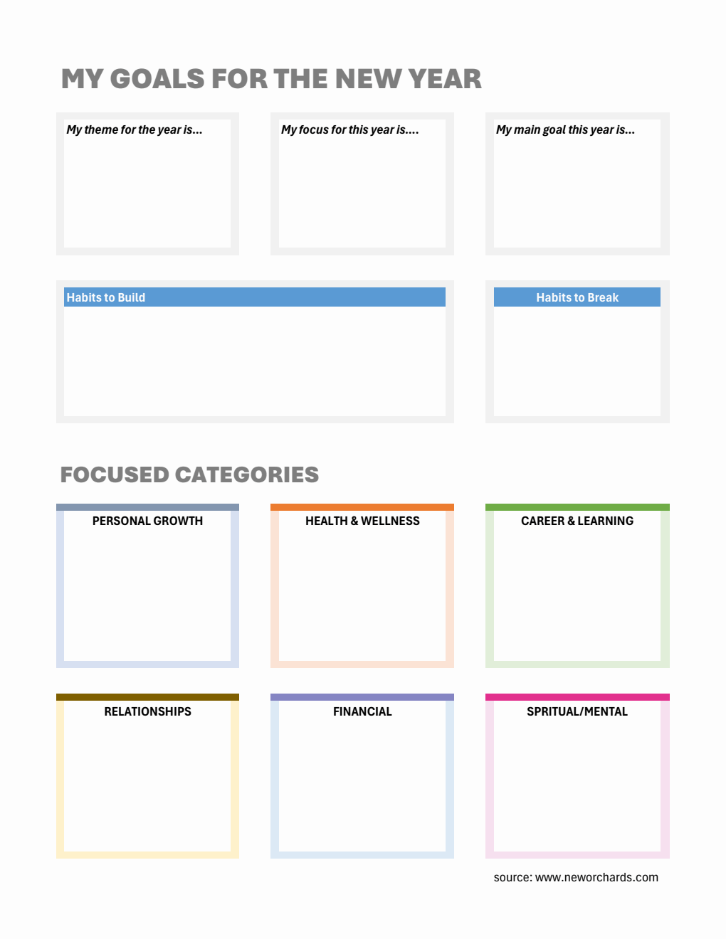 Free Excel Yearly Planner Templates