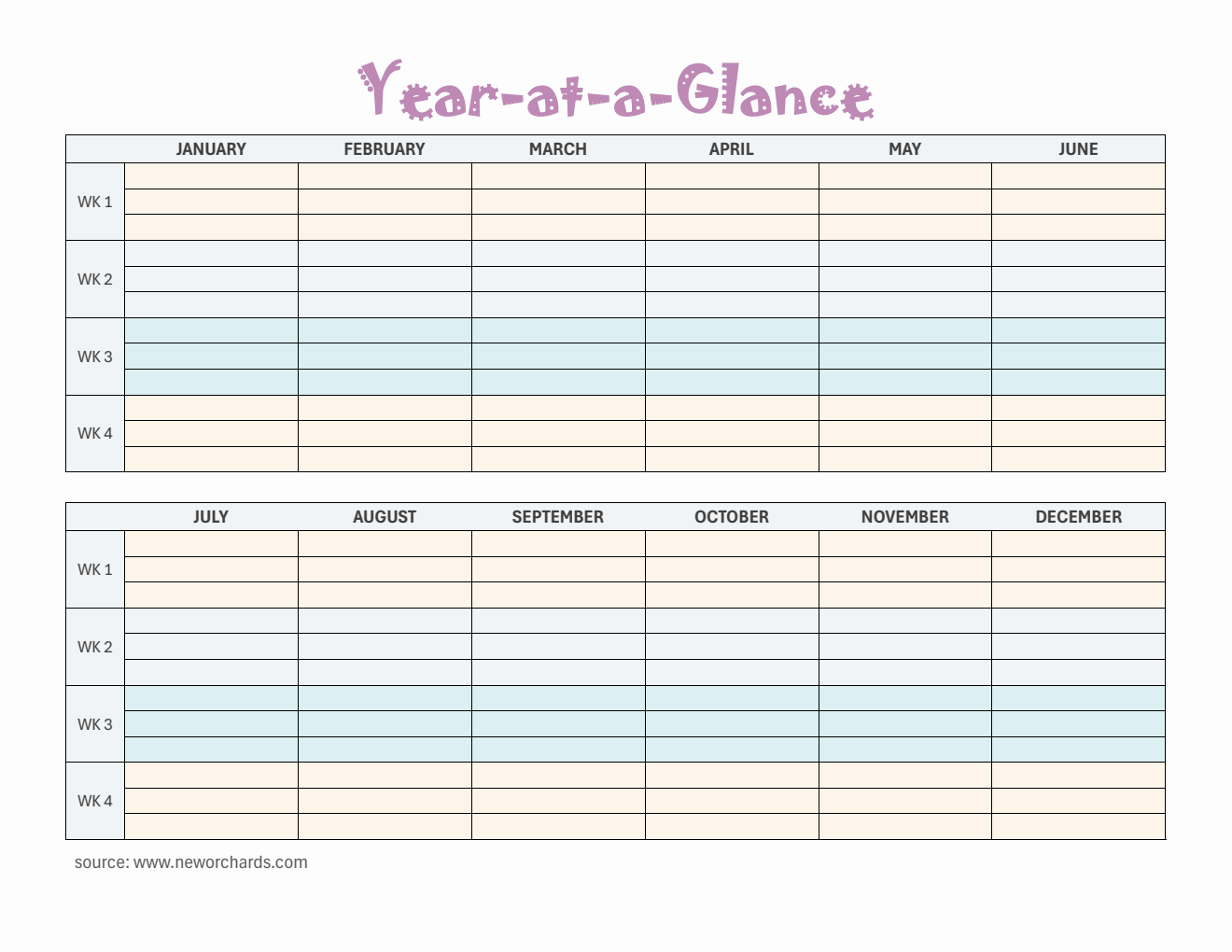 Free Yearly Planner Template (Word)