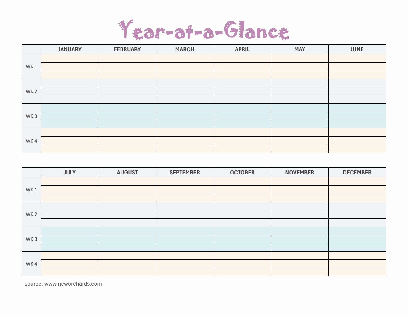 Free Yearly Planner Template (PDF)